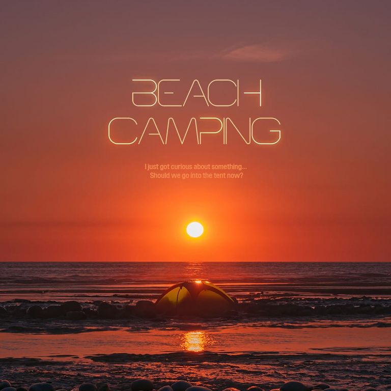 BEACH CAMPING poster