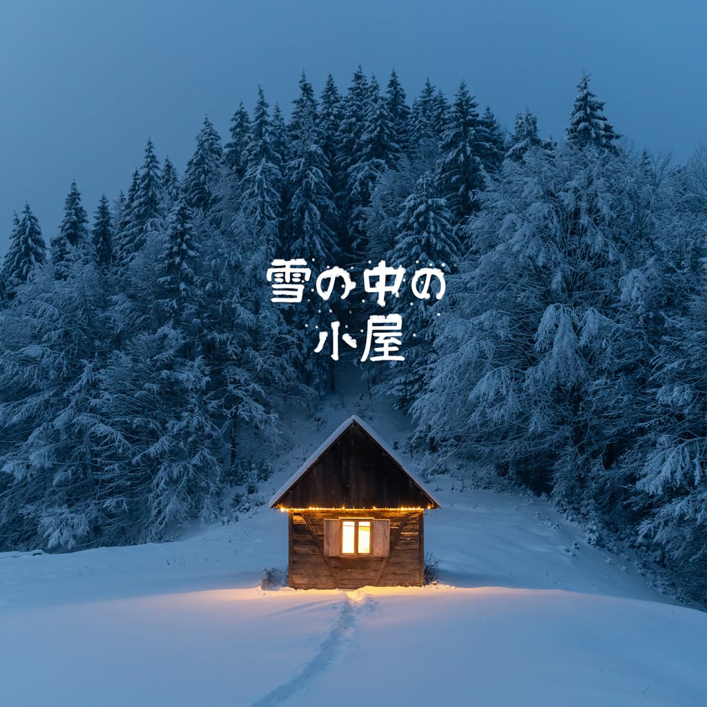 雪の中の小屋