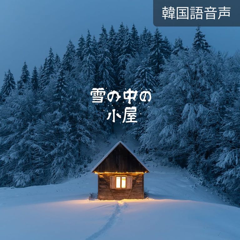 雪の中の小屋