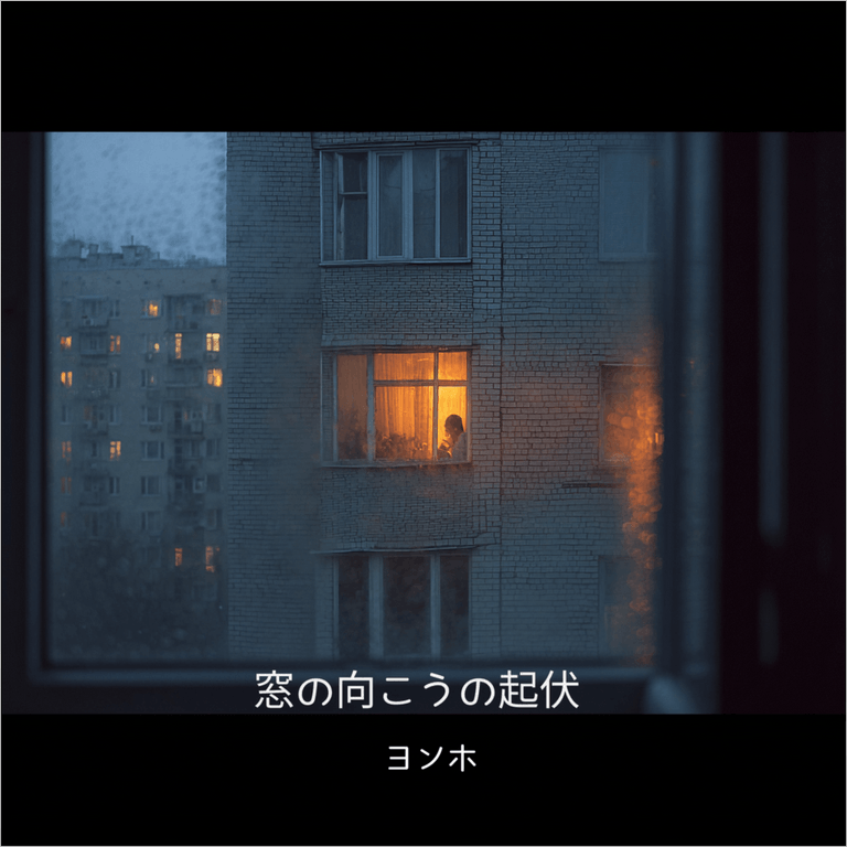 窓の向こうの起伏