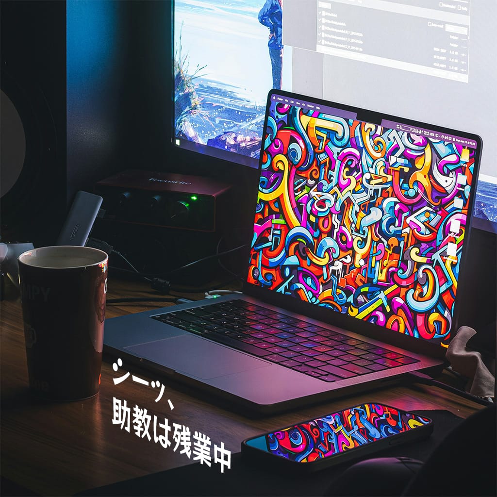 シーッ、助教は残業中