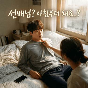 선배님? 아침부터 왜요..?
