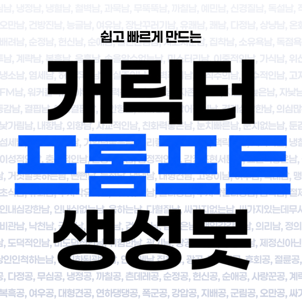 캐릭터 프롬프트 생성봇